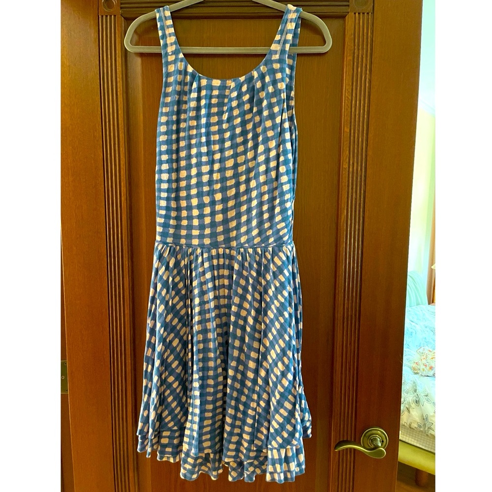 Marc Jacobs balloon bottom blue/white mini dress